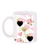 Heart Printed Coffee Mug White/Pink/Black