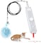 Jiuhuazi Cat Laser Pointer Toy, Cats Interactive Chaser Toy with Dot USB Rechargeable 6 in 1 Pattern, Flashlight to Interactive Toy for Indoor Cats Kittens Pet Training Exercise Tool