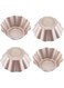 Mini Pudding Pan Set, 4 Pcs 3 inch Nonstick Fluted Tube Cake Pan, Non-Stick Egg Tart Mold, Mini Oven Baking Mold, Flower-shaped Pie Bread and Cake Pan Bakeware, for Oven and Instant Pot Baking