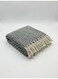 130 x 160 cm Cotton Honeycomb Throw Blanket in Navy Blue, a luxurious 400GSM woven decorative cover with tassel fringe for couch, bed, sofa, and bohemian home decor