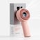 JISULIFE Handheld Fan Life4, Upgraded Portable Fan with Powerful Wind, USB Rechargeable Mini Hand Fan with Digital Display,3600mAh Battery, 5 Wind Speeds, Ideal for Travel/Beach/School/Eyelash-Pink