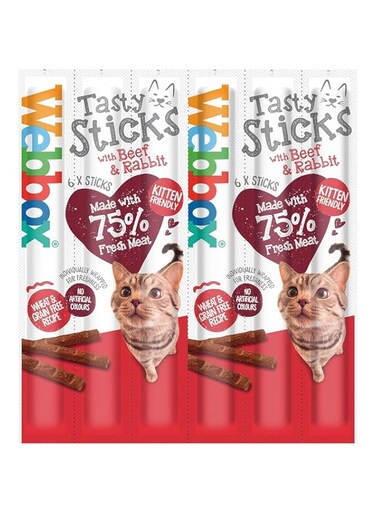 Webbox Tasty Cat Sticks Beef &amp; Rabbit 30g