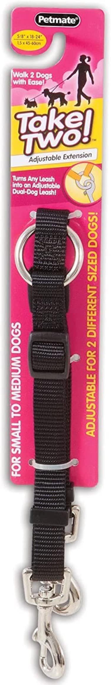 PETMATE TAKE TWO ADJUSTABLE COUPLER 1in X 24-36in BLACK