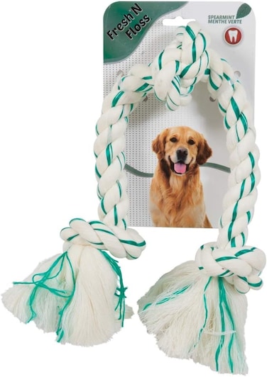 Petmate FRESH N FLOSS 3KNOT TUG LARGE SPEARMINT