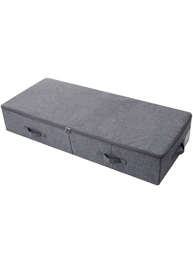 iwill CREATE PRO Large Under The Bed Storage Container for Duvets, Blankets Bedding Accessories, Black Gray