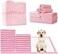 BEONE Pet Pee Pads, BEONE Super Absorbent Pet Dog Diaper, Dog Training Pee Pads, Disposable Healthy Nappy Mat For Dog Cat, Keep Healthy Clean Wet Mat (Thickened Pink 60 * 45 cm 50PCS)