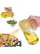 16oz Oil Dispenser Bottle for Kitchen - 2 in 1 Olive Oil Dispenser and Oil Sprayer - 470ml Olive Oil Bottle - Oil Sprayer for Cooking, Kitchen, Salad, Barbecue White (Yellow)