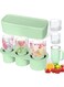 Ice Cube Tray for Cup Silicone Ice Cube Mold with Spill-Resistant Lid 3 Hollow Cylinder Ice Cube Molds for 20-40 oz Tumblers BPA Free Ice Cube Trays for Freezer Drinks Coffee Green