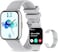 PEJE Smart Watches For Men,1.83" Display,Prayer Alerts,Arabic Support,Bluetooth Calls,1ATM Waterproof,Spo2/Hr/Sleep Tracking,123+ Sports Modes,7-Day Battery (280mah),Ios/Android.(Silver)