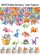 50PCS Edible Dinosaur Cake Decorations - Wafer Paper Cake Decorations - 7 Designs - Jungle Adventure Dinosaur Cupcake Toppers - Suitable for Birthday Cakes, Cookies, Cupcake Decorations - Perfect for Dinosaur Theme Birthday Parties, Baby Showers, and Kids' Cake Supplies