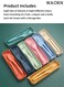 8 Colors Reusable Portable Wheat Straw Cutlery, Travel Utensils Flatware Sets with Case Storage Box, Spoon Knife Fork Tableware Sets, for Lunch Boxes Kids Adult Picnic Camping Outdoor Home Office