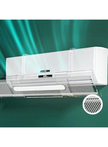 Sparkling Wonderful Air Conditioner Deflector, 53-95 cm Adjutstable, Wall-Mounted Air Conditioning Transparent Wind Guide, Anti-Direct Blowing, Living room, Bedroom