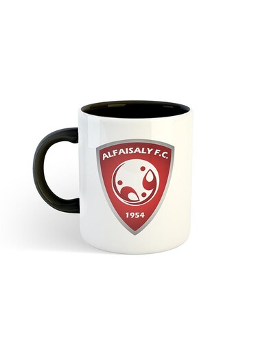 Club F Printed Mug White/Black