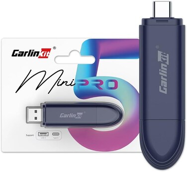 Carlinkit MINI SE PRO Wireless Adapter for OEM Wired CarPlay &amp; OEM Wired Android Auto, Compatible with iOS 10 &amp; Android 10 and Above, Fast Connection, No Latency - Deep Blue