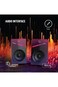 Gaming Stereo Speakers with Volume Knob, RGB Rainbow Lights &amp; 6W Output
