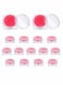 Art Painting Wax Storage Box Full of Red Glue Clay, DIY Diamond Art Wax Holder Case with Glue Clay for Diamond Painting Embroidery Accessories (Square - 15 Pcs)