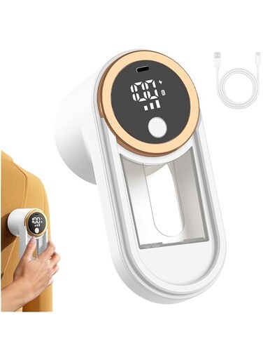 Yakiter Fabric Shaver, Lint Remover Rechargeable, Portable Lint Removers for Clothes, 6-Leaf Blades Lint Remover, Lint Remover Fabric Shaver for Fuzz, Pills from Clothes, Furniture, Sofa, Blanket