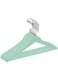 Heavy-Duty Plastic &amp; Steel Hangers, 6 Pack Wardrobe Organiser &acirc;&euro;&ldquo; Non-Slip Clothes Hangers for Bedroom, Bathroom &amp; Home Rack &acirc;&euro;&ldquo; Space-Saving Clothes Accessories (light green)