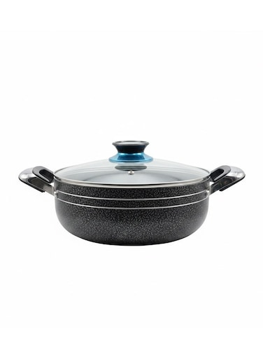 Dutch Oven 28cm with Glass Cover KW-SP &acirc;&euro;&ldquo; Extra-Large Non-Stick Cooking Pot, Even Heat Distribution, Durable Construction, Easy to Clean, Perfect for Stews, Soups &amp; Healthy Cooking