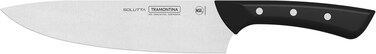 SOLUTTA Chef's Knife, 21 cm, Stainless Steel Kitchen Knife with Ergonomic Handle
