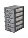 Home Basics 5 tier Plastic Drawer Organizer, Grey