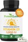 ForestLeaf Vitamin D3 5,000 IU Supplement - Vegetable Vitamin D Capsules For Bones, Teeth, And Immune Support - Easy Swallow Pure Vitamin D3 5000 (5,000 IU - 180 Count)