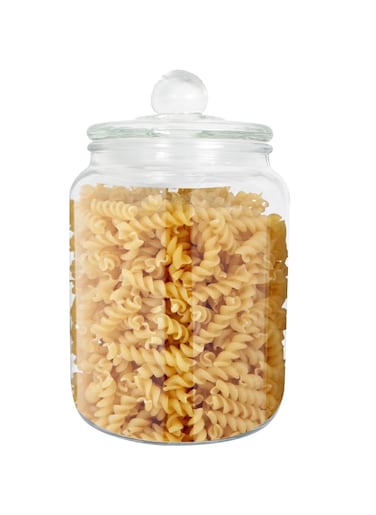 2L Glass Storage Jar with Airtight Lid, Transparent, Heat and Cold Resistant, Ideal for Storing Nuts, Cereal, Tea, and Candies