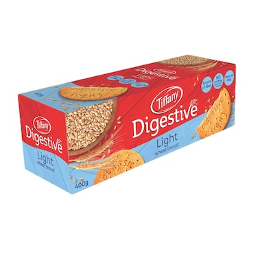 Tiffany Digestive Light Natural Wheat Biscuits, 400g