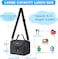 VASCHY Lunch Box Bag Men, Insulated Two Compartments Bento Cooler Bags for Adults/Women/Kids for School,Daycare,Kindergarten,Picnic Black