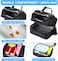 VASCHY Lunch Box Bag Men, Insulated Two Compartments Bento Cooler Bags for Adults/Women/Kids for School,Daycare,Kindergarten,Picnic Black
