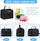 VASCHY Lunch Box Bag Men, Insulated Two Compartments Bento Cooler Bags for Adults/Women/Kids for School,Daycare,Kindergarten,Picnic Black