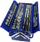 85Pieces Socket Set Toolbox Wrench set with Metal Box 1/2" &amp; 1/4" for home use and professional purpose