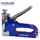 Heavy Duty 3-Way Staple Gun, Ideal for Upholstery, Woodworking, Ceiling Tiles, Roofing, Fits Narrow Crown Staples (4-14mm), Round Staples (10-12mm), Brads (10-14mm), 100-Piece Capacity, MKSG301214