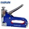 Heavy Duty 3-Way Staple Gun, Ideal for Upholstery, Woodworking, Ceiling Tiles, Roofing, Fits Narrow Crown Staples (4-14mm), Round Staples (10-12mm), Brads (10-14mm), 100-Piece Capacity, MKSG301214