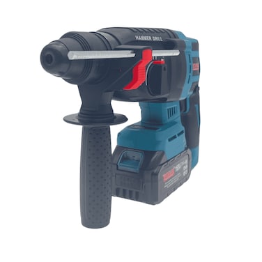 Bonai Cordless Rotary Hammer Drill 26mm, Brushless, 168VF Battery, 7.0Ah, 1000 RPM Concrete Hammer, Industrial Hammer Drill with 2 Batteries, Charger, Depth Gauge, Support Handle