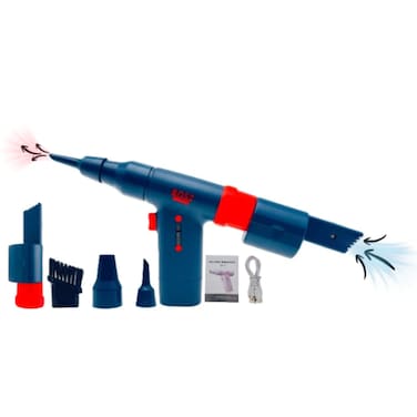 Boss Lifestyle Cordless Handheld Car Vacuum and Air Blower, Mini Electric Hand Vacuum, 6-Speed Turbo Fan, Rechargeable High-Power Air Dust Blower, Portable for Laptop and PC Cleaning