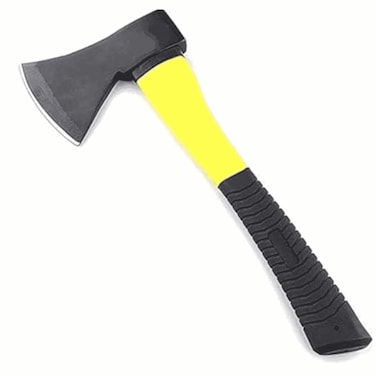 BOSS LIFE STYLE Gardening Tools Hatchet Axe Fiberglass Body Rubberized Handle Wood Cutting Axe, Camping Axe, Safety Axe 1 Kg