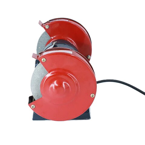 Makute 125mm Bench Grinder, 250W Induction Motor, Heavy Duty Cast Iron Base, 3000 RPM for Sharpening, Deburring, Rust Removal, and Metal Polishing, SIST-125