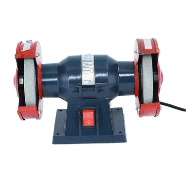 Makute 125mm Bench Grinder, 250W Induction Motor, Heavy Duty Cast Iron Base, 3000 RPM for Sharpening, Deburring, Rust Removal, and Metal Polishing, SIST-125