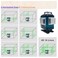 16-Line 4D Green Beam Laser Level: High-Precision, Self-Leveling Tool for Indoor &amp; Outdoor Projects