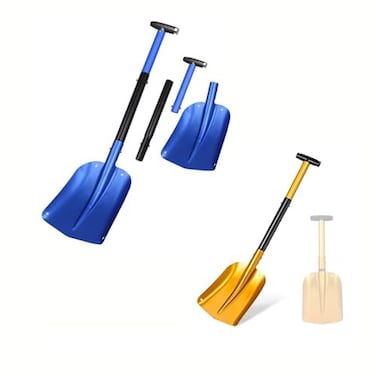 Collapsible Multipurpose Camping Shovel with Ergonomic T-Shaped Handle &ndash; Lightweight Aluminum Alloy Design for Snow Clearing, Digging, Gardening, and Outdoor Tasks