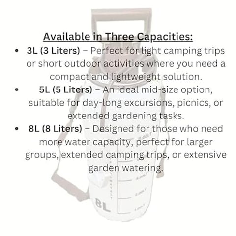 Adjustable Shoulder Strap: Provides hands-free convenience, especially useful for carrying during long walks or hikes. (Tow-Behind, 8, Liter)