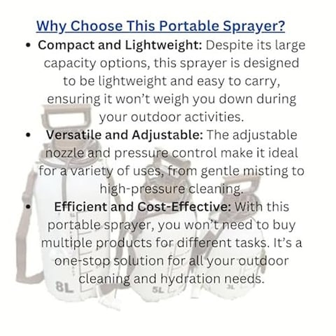 Adjustable Shoulder Strap: Provides hands-free convenience, especially useful for carrying during long walks or hikes. (Tow-Behind, 8, Liter)