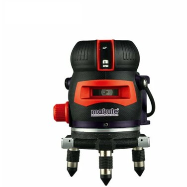 Laser Level, 4 Vertical &amp; 1 Horizontal Beam, 20m Working Range, &plusmn;1mm/10m Accuracy, Self-Leveling with Automatic Calibration, Class II 635nm, Battery-Powered, Ideal for Construction &amp; Surveying, LL2205