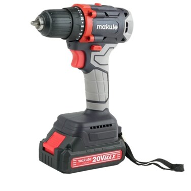 20V Cordless Brushless Impact Drill with 2 Batteries, 10mm Chuck, Dual Speed 0-450/0-1450 r/min - Power Tool for DIY and Professional Use- CD200-2BL