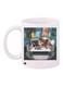 Cartoon Printed Coffee Mug White/Grey/Blue