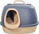 Fully-enclosed cat litter box, Splash-proof cat toilet with Corridor entry &amp; exit, Portable handle, Deodorant filter, and Litter scoop, Ideal for indoor cats &amp; kittens, Easy to clean 60 cm (Navy-blue)