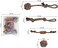 Dog toy combo set, 4 design rope with 1 Pack, Loop handle rope with ball, 100% cotton rope for cleaning teeth, Oral health and Aggressive chewer, Tug of War for small to medium dog, 32cm (Multi-color)