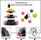 Cat track toy with a Four-layer track toy, Built-in Playing Balls, Feather teaser with bells and Self-grooming brush, 29 cm Interactive track tower for Indoor cats, Detachable &amp; easy to setup (Black)