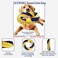 Dog Rope toy with Durable Nylon, Teeth cleaning toy, Tug of War dog toy, and Idea for Medium to Large dogs, 24 cm Dog toy with Round shape, Interactive play for Aggressive Chewers, (Blue &amp; Yellow)